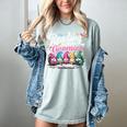 Cute Reading With My Gnomies Gnome Book Bookworm Lover Women's Comfort Colors T-Shirt Denim