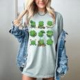 Cute Shamrock Reading St Patricks Day Teacher Book Lovers Women's Comfort Colors T-Shirt Denim