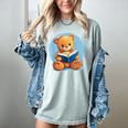 Cute Teddy Bear Reading Book Fun Women's Comfort Colors T-Shirt Denim Cute Teddy Bear Reading Book Fun Women's Comfort Colors T-Shirt Denim