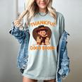 Cute Thanksgiving Teacher Librarian Thankful Reading Books Women's Comfort Colors T-Shirt Denim