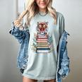 Cute Tiger With Book Floral Bookworm Librarian Book Lover Women's Comfort Colors T-Shirt Denim Cute Tiger With Book Floral Bookworm Librarian Book Lover Women's Comfort Colors T-Shirt Denim