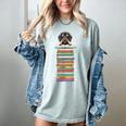 Cute Wiener Dog Dachshund Reading On Pile Of Books Women's Comfort Colors T-Shirt Denim Cute Wiener Dog Dachshund Reading On Pile Of Books Women's Comfort Colors T-Shirt Denim