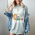 Cute Wildlife Zoo Animals For Book Reader Bookworms Women's Comfort Colors T-Shirt Denim