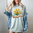 Daffodils Flowers Book Floral Women's Comfort Colors T-Shirt Denim