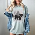 Defend Your Local Library Knight Cat Rider Book Lover Women's Comfort Colors T-Shirt Denim