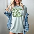 Defend Your Local Public Library For Book Lovers Women's Comfort Colors T-Shirt Denim