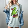 Dino Reading Read Reading Librarian Book Men Boys Kids Women's Comfort Colors T-Shirt Denim Dino Reading Read Reading Librarian Book Men Boys Kids Women's Comfort Colors T-Shirt Denim