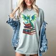 Dragon Reading Books Fantasy Lovers Mythical Creatures Women's Comfort Colors T-Shirt Denim Dragon Reading Books Fantasy Lovers Mythical Creatures Women's Comfort Colors T-Shirt Denim