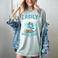 Easily Distracted By Books And Dragons Nerds Women's Comfort Colors T-Shirt Denim Easily Distracted By Books And Dragons Nerds Women's Comfort Colors T-Shirt Denim