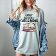 Easily Distracted By Cats And Books Cute Book Lover Women's Comfort Colors T-Shirt Denim Easily Distracted By Cats And Books Cute Book Lover Women's Comfort Colors T-Shirt Denim