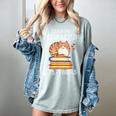 Easily Distracted By Cats And Books Reading Lover Bookish Women's Comfort Colors T-Shirt Denim