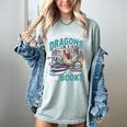 Easily Distracted By Dragons And Books Bookworm Women's Comfort Colors T-Shirt Denim Easily Distracted By Dragons And Books Bookworm Women's Comfort Colors T-Shirt Denim