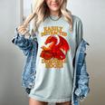Easily Distracted By Dragons And Books Reading Women's Comfort Colors T-Shirt Denim