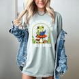 Easily Distracted By Frogs And Books Women's Comfort Colors T-Shirt Denim Easily Distracted By Frogs And Books Women's Comfort Colors T-Shirt Denim