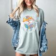 Easily Distracted By Rabbits And Books Reading Women's Comfort Colors T-Shirt Denim