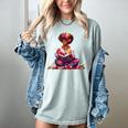 Educated Melanin Queen Afro Women Reading Book History Women's Comfort Colors T-Shirt Denim