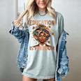 Education Is Freedom Teacher Books Black History Month Women's Comfort Colors T-Shirt Denim Education Is Freedom Teacher Books Black History Month Women's Comfort Colors T-Shirt Denim