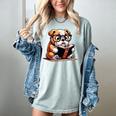 English Bulldog Reading a Book Dog For Men Women Girls Kids Women's Comfort Colors T-Shirt Denim English Bulldog Reading a Book Dog For Men Women Girls Kids Women's Comfort Colors T-Shirt Denim