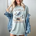 F-CAW-F Crow Book Lover Reader Gothic Humor Women's Comfort Colors T-Shirt Denim F-CAW-F Crow Book Lover Reader Gothic Humor Women's Comfort Colors T-Shirt Denim