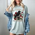 F-CAW-F I'm Reading Crow Book Lover Introvert Meme Women's Comfort Colors T-Shirt Denim