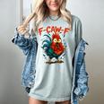F-Caw-F Rooster F Awk F Chicken Coffee Romance Books Lover Women's Comfort Colors T-Shirt Denim
