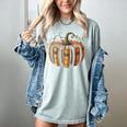 Fall Book Pumpkin Fall Librarians Bookworm Teachers Students Women's Comfort Colors T-Shirt Denim