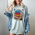 Fantasy Drama Tragedy Books Subtle Reader Librarian Flower Women's Comfort Colors T-Shirt Denim
