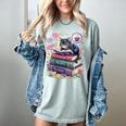 Fantasy Drama Tragedy Cute Cat Book Lover Readers Librarians Women's Comfort Colors T-Shirt Denim