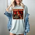 Fight Evil Read Books Propaganda Poster Women's Comfort Colors T-Shirt Denim