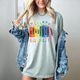 Floral Book Equality Human Rights Social Justice Peace Love Women's Comfort Colors T-Shirt Denim