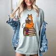 Fox Books Read Reading Librarian America Men Women Kids Women's Comfort Colors T-Shirt Denim Fox Books Read Reading Librarian America Men Women Kids Women's Comfort Colors T-Shirt Denim