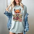 Fox Read Books Be Kind Stay Weird Reader Cute Nerd Bookworm Women's Comfort Colors T-Shirt Denim