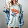 Fox Reading Book Pajama Sleep Women's Comfort Colors T-Shirt Denim Fox Reading Book Pajama Sleep Women's Comfort Colors T-Shirt Denim