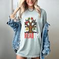 Freadom Tree Read Reading Librarian Book Across America Women's Comfort Colors T-Shirt Denim