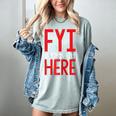 Fyi Introvert Here Raglan Baseball Tee Women's Comfort Colors T-Shirt Denim