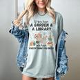 Gardening & Library Lover Books Reading Plants Cute Women's Comfort Colors T-Shirt Denim