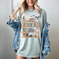 Ghost Book Reading Books Lover Teacher Happy Halloween Women's Comfort Colors T-Shirt Denim
