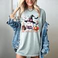 Ghost Reading Book Coquette Bow Halloween Girl Toddler Kid Premium Women's Comfort Colors T-Shirt Denim