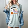 Ghost Reading Halloween Women Teacher Book Lover Women's Comfort Colors T-Shirt Denim Ghost Reading Halloween Women Teacher Book Lover Women's Comfort Colors T-Shirt Denim