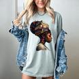Girl Crown Of Books African Teacher Black History BHM Women's Comfort Colors T-Shirt Denim