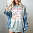 Girl Who Loves Cats And Books Cute Women's Comfort Colors T-Shirt Denim Girl Who Loves Cats And Books Cute Women's Comfort Colors T-Shirt Denim