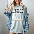 If You Give Me A Student I Will Love Them Book Magic Premium Tri-Blend Women's Comfort Colors T-Shirt Denim