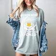 Good Book Is Out Of This World Astronaut Moon Space Reading Women's Comfort Colors T-Shirt Denim