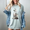 Gothic Librarian Halloween Books Tee For Teachers Women's Comfort Colors T-Shirt Denim