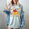 Groovy 100 Days In The Books Reading 100th Day Of School Women's Comfort Colors T-Shirt Denim Groovy 100 Days In The Books Reading 100th Day Of School Women's Comfort Colors T-Shirt Denim