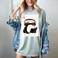 Grumpy Frog Books Music Kawaii Ink Japanese Women's Comfort Colors T-Shirt Denim