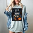 Halloween Girls Boys Cute Wolf Book Pumpkin Kids Halloween Women's Comfort Colors T-Shirt Denim Halloween Girls Boys Cute Wolf Book Pumpkin Kids Halloween Women's Comfort Colors T-Shirt Denim