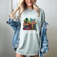 Happiness More Books Read Reading Librarian Men Women Kids Women's Comfort Colors T-Shirt Denim