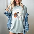 Haunted By My TBR Cute Ghost Book Reading Teacher Halloween Women's Comfort Colors T-Shirt Denim Haunted By My TBR Cute Ghost Book Reading Teacher Halloween Women's Comfort Colors T-Shirt Denim