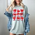 Heart Reading Books Valentine Teacher Boys Girls Book Lover Women's Comfort Colors T-Shirt Denim